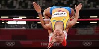 TOKYO, JAPAN - AUGUST 07: Yuliya Levchenko of Team Ukraine competes in the Women's High Jump final on day fifteen of the Tokyo 2020 Olympic Games at Olympic Stadium on August 07, 2021 in Tokyo, Japan. (Photo by David Ramos/Getty Images)