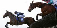 Jockey Lee Horner (left) riding Flying Agent wins Race 2, Sportsbet-Grubs On Tour Maiden Hurdle during the Grand National Jumps Day on August 25, 2019 in Ballarat, Australia. (Photo by George Salpigtidis/Getty Images)