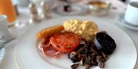 There was black pudding on my breakfast plate at the Britannia restaurant. (Photo: Tony Jackman)