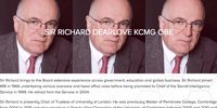Former MI6 chief Sir Richard Dearlove’s personal page on the website of Crossword Cybersecurity, where he was appointed a director in 2016.