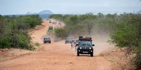 A convoy of Jimnys in Botswana. (Photo: Suzuki Auto SA)
