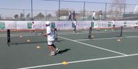 Children go through their paces at the Arthur Ashe Tennis Centre in Jabavu, Soweto at the announcement of the National Primary School Championships, an initiative between Tennis South Africa, BNP South Africa and RCS. (Photo: Yanga Sibembe)
