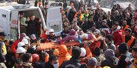 The seven-year-old girl Ikra Tasci is rescued by Israeli army, Hatzalah United and Turkish rescue teams after three days under the rubbles of a collapsed building in the city of Kahramanmaras, southeastern Turkey, 09 February 2023. More than 17,000 people have died and thousands more injured after two major earthquakes struck southern Turkey and northern Syria on 06 February. Authorities fear the death toll will keep climbing as rescuers look for survivors across the region.  EPA-EFE/ABIR SULTAN