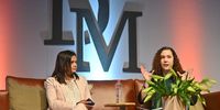 Shamila Batohi with Caryn Dolley at the Daily Maverick Gathering 2025. (Photo: David Harrison)