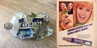 Left: This toothpaste tube was found on the beach at Cape Recife. (Photo: Supplied).<br>Right: This is the advertisement for the brand of toothpaste that was published in 1970. (Photo: Supplied)