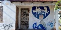 Graffiti  at Clifton Mansions, Central. (Photo: Deon Ferreira)
