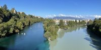The rivers Rhône and Arve meet in Geneva. Photographer: Jean Mason Davids