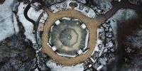 An aerial photograph taken by drone of Sefton Park Palm House surrounded by snow in Liverpool, Britain, 19 November 2024. The Met Office has issued yellow severe weather warnings for snow and ice across much of northern England, Scotland and Ireland as a low pressure system moves in from the Atlantic.  EPA-EFE/ADAM VAUGHAN