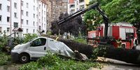 Storm damage in Wroclaw after heavy rain