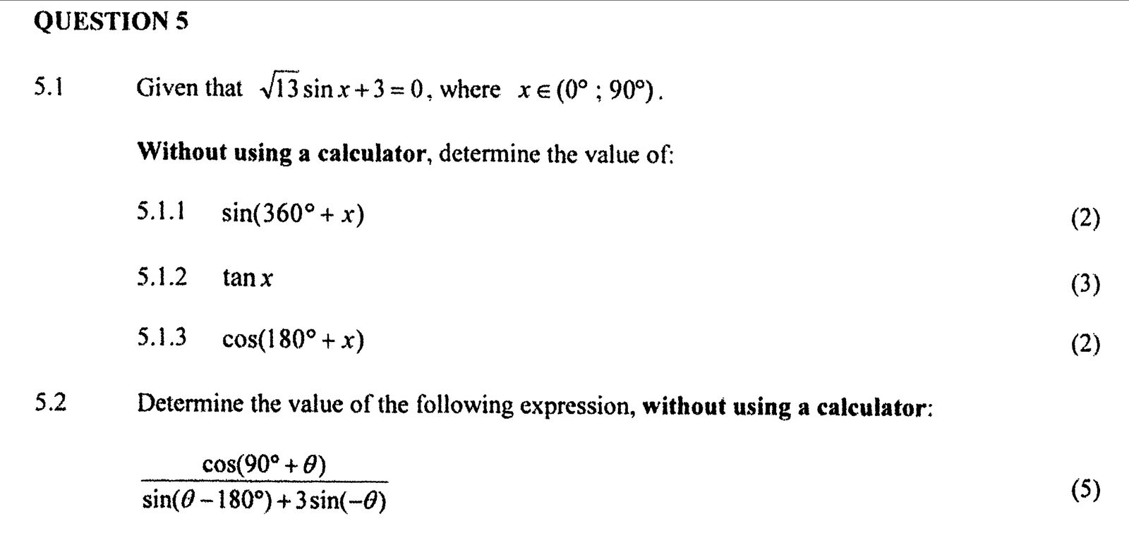 Solving the unsolvable 5.1 problem — disastrous matric maths question ...