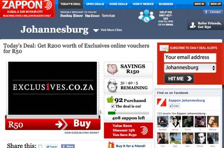 Avusa's Zappon - rhymes well with Groupon