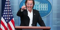 After meeting with President Joe Biden, actor Matthew McConaughey talks to reporters during the daily news conference in the Brady Press Briefing Room at the White House on June 07, 2022 in Washington, DC. McConaughey, a native of Uvalde, Texas, expressed his support for new legislation for more gun control in the wake of the elementary school shooting in his home town that left 19 children and 2 adults dead. (Photo by Win McNamee/Getty Images)