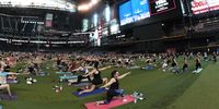 As part of a Mother's Day celebration the Arizona Diamondbacks held a Yoga at Chase Field event prior to a game against the San Francisco Giants at Chase Field on May 14, 2023 in Phoenix, Arizona. (Photo by Norm Hall/Getty Images)