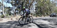 South African rider Nicholas Dlamini of team Dimension Data is seen en route during stage three of the Tour Down Under from Glenelg to Victor Harbor, South Australia, 18 January 2018.  EPA-EFE/DAN PELE 