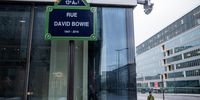 A street sign on a newly named David Bowie street, inaugurated on the British rock music and pop icon David Bowie 77th birthday, in the 13th district of Paris, 10 January 2024. Rue David Bowie is the first street in the world honoring David Bowie.  EPA-EFE/CHRISTOPHE PETIT TESSON