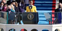 WASHINGTON, DC - JANUARY 20: Youth Poet Laureate Amanda Gorman speaks at the inauguration of U.S. President Joe Biden on the West Front of the U.S. Capitol on January 20, 2021 in Washington, DC.  During today's inauguration ceremony Joe Biden becomes the 46th president of the United States. (Photo by Rob Carr/Getty Images)