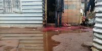 Simphiwe Nyembe outside his flooded shack. (Photo: supplied)