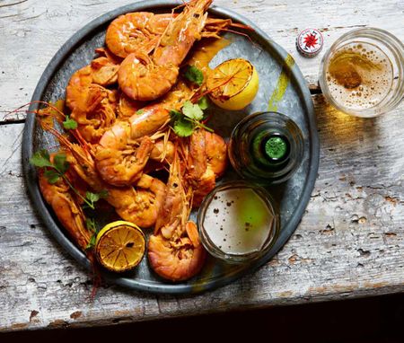 Drunken Prawns (Prawns Nacional)