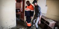 Minister of Mineral Resources and Energy Gwede Mantashe assesses the damage to a house during his visit to Charlesville, Jagersfontein on 13 September 2022. (Photo:Felix Dlangamandla)