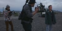 (From L-R): Director/Writer Chloé Zhao, Director of Photography Joshua James Richards and Frances McDormand on the set of NOMADLAND. Photo Courtesy of Searchlight Pictures. © 2020 20th Century Studios All Rights Reserved