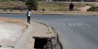 A gaping manhole in Greenfields, Kariega poses a serious threat to residents. (Photo: Deon Ferreira)