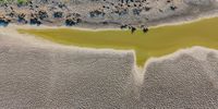 Cracked earth surrounds a lake with low water level due to drought on a buffalo reserve in Mrahalom, Hungary, on Wednesday, Aug. 3, 2022. Searing temperatures are shriveling corn crops across Europe, in the latest sign of a deepening crisis that spans everything from Rhine River transport to Spanish olive growers. Photographer: Akos Stiller/Bloomberg via Getty Images