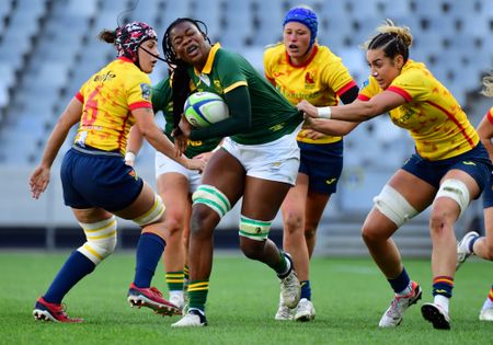 Bok Women forwards dominate over Spain in windy conditions at DHL Stadium