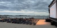 Le Cinéma de la Plage, a free open-air cinema on the beach, La Croisette, Cannes, 17 Mary 2025 (Photograph: Emilie Gambade)