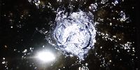 Hi John! This is a huge drop of water from a tap splashing down the concrete surface. It was dusk in winter.