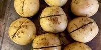 Potatoes baked with rosemary and coarse salt. (Photo: Tony Jackman)