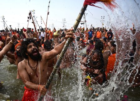 Ten million Indians take holy dip on key day of Kumbh Mela festival