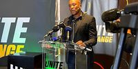 Mmusi Maimane speaks at the launch of Unite for Change. (Photo: x / @BuildOneSA)