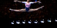 MUNICH, GERMANY - AUGUST 14: Ondine Achampong of Great Britain competes in the Women's Balance Beam Final during the Artistic Gymnastics competition on day 4 of the European Championships Munich 2022 at Olympiapark on August 14, 2022 in Munich, Germany. (Photo by Matthias Hangst/Getty Images)