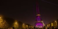 The Eiffel Tower is illuminated in pink for "Octobre Rose" (Pink October) to mark the start of breast cancer awareness month as part of Paris Fashion Week at the Eiffel Tower on October 01, 2023 in Paris, France. (Photo by Arnold Jerocki/Getty Images)
