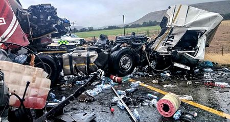 Eastern Cape’s N10 shut down for eight hours after two-truck head-on collision