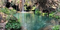 Tufa waterfall on a tributary of the Blyde River in Mpumalanga.