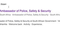 A screenshot of impersonator, Nhlanhla Sizani's LinkedIn profile.
