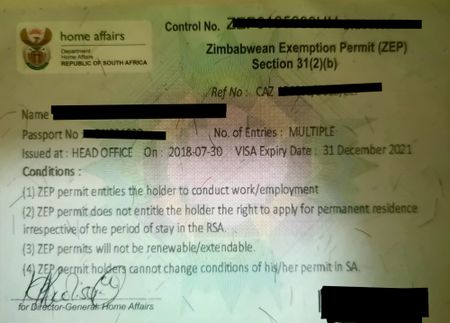 Home Affairs extends Zimbabwean Exemption Permits by further six months
