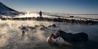 The famous hot springs at Güroymak, Bitlis, Turkey. The hot springs maintain a temperature of about 40℃, even when the outside temperature is as low as -14℃. © Erhan Coral, Turkey, Winner, National Awards, Sony World Photography Awards 2023