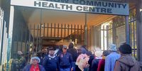 The police intervened after Operation Dudula members prevented foreigners from entering the Hillbrow Clinic in Johannesburg on Wednesday, 25 June. (Photo: Lerato Mutsila)