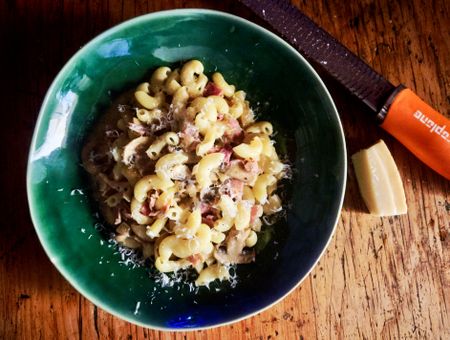 What’s cooking today: Creamy mushroom and ham pasta
