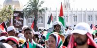 Demonstrators on the pro-Palestinian march in Cape Town on 5 October 2024. (Photo: Per-Anders Pettersson / Getty Images)