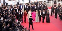 CANNES, FRANCE - JULY 06: Jury members Song Kang-Ho, Tahar Rahim, Mylène Farmer, Maggie Gyllenhaal, jury president  Spike Lee, jury members Mélanie Laurent, Jessica Hausner, Kleber Mendonça Filho and Mati Diop attend the "Annette" screening and opening ceremony during the 74th annual Cannes Film Festival on July 06, 2021 in Cannes, France. (Photo by Andreas Rentz/Getty Images)