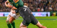 Malcolm Marx of the Springboks and Sam Cane of the All Blacks in action during the Rugby Championship match between South Africa and New Zealand on 31 August 2024 in Johannesburg. (Photo: Anton Geyser/Gallo Images)