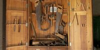 A hand-crafted farmer’s tool cupboard at Nuwerust<br>