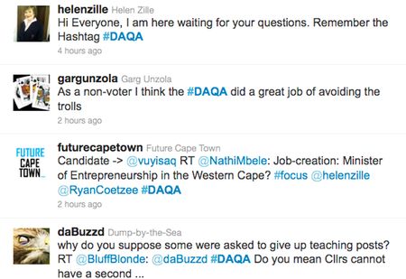 Power to the tweeple as DA hosts another Twitter Town Hall meeting