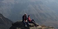 My grandchildren in the Drakensberg.