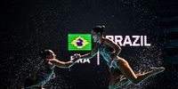 'Convergence'. Team Brazil competes in the preliminaries of the women’s team highlight artistic swimming event during the 2022 World Aquatics Championships at the Alfréd Hajós National Swimming Stadium, Budapest. © Dávid Balogh, Hungary, Shortlist, Regional Awards, Sony World Photography Awards 2023