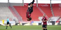 INGOLSTADT, GERMANY - MARCH 20:  Caniggia Ginola Elva of FC Ingolstadt celebrates after scoring his team`s first goal during the 3. Liga match between FC Ingolstadt 04 and Waldhof Mannheim at Audi Sportpark on March 20, 2021 in Ingolstadt, Germany. (Photo by Christian Kaspar-Bartke/Getty Images)