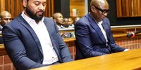 Zizi Kodwa and Jehan Mackay at Palm Ridge Commercial Crimes Court on 3 October 2024 in Gauteng, South Africa. Former minister Kodwa was arrested over State Capture-related corruption charges in June. (Photo: Gallo Images / OJ Koloti)